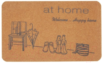 Коврик грязезащитный ComeForte Велюр Уютный дом 60x90 - фото