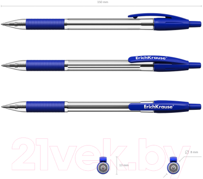Ручка шариковая Erich Krause R-301 Classic Matic&Grip / 56618