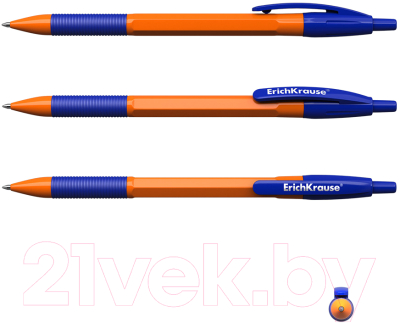 Ручка шариковая Erich Krause R-301 Orange Matic&Grip / 56619