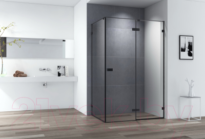 Душевой уголок Cezares BELLAGIO-AH-1-100/80-C-NERO