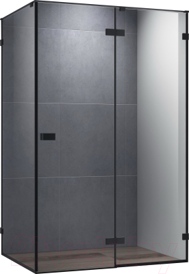 Душевой уголок Cezares BELLAGIO-AH-1-140/90-C-NERO - фото