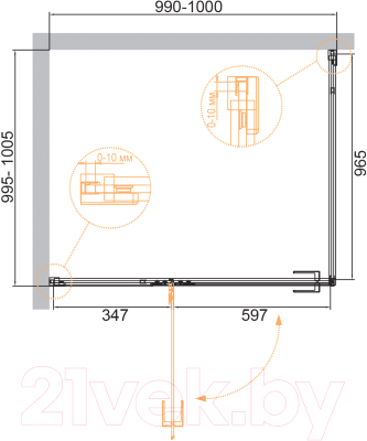 Душевой уголок Cezares BELLAGIO-A-1-100-C-BORO