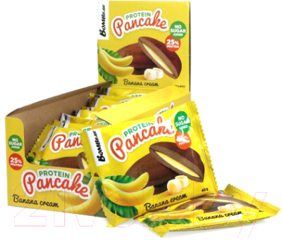 Протеиновое пирожное Bombbar Банановый крем - фото
