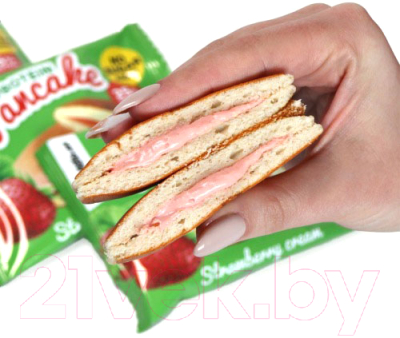 Протеиновое пирожное Bombbar Клубничный крем