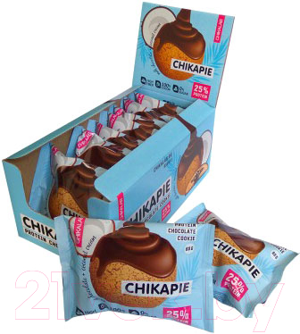 Протеиновое печенье Chikalab Кокос с начинкой