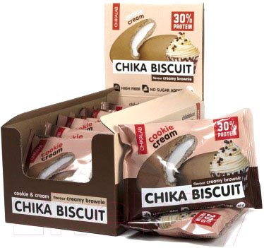 Протеиновое печенье Chikalab Сливочный брауни
