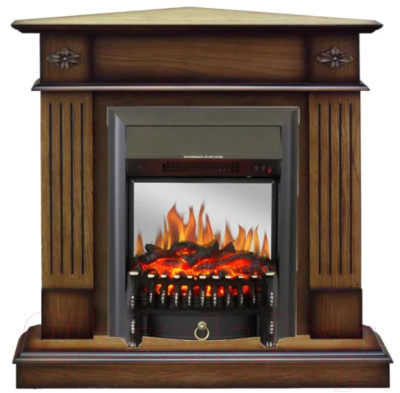 Каминокомплект Смолком Brighton Corner + Fobos-s Lux BL LT (дуб антик) - фото