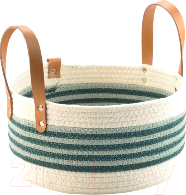 Корзина Bergenson Bjorn Helly / TL-BB-BSKHL-CTN-30 (бежевый/зеленый) - фото