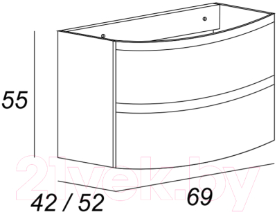 Тумба под умывальник Cezares Vague 54847