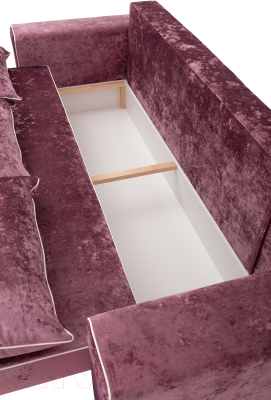 Диван KRONES Цезарь 4 (велюр розовый перламутр)