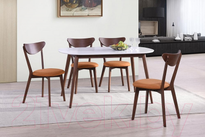 Обеденный стол Tetchair Max (белый/натуральный)