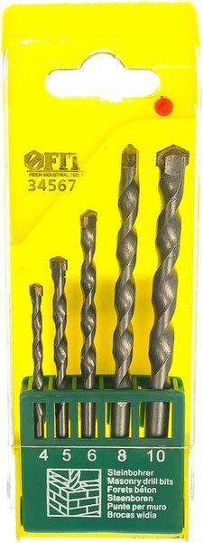 Набор сверл FIT 34567 / 4-5-6-8-10мм