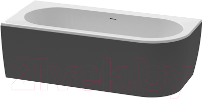 Ванна акриловая Cezares Slim Corner-180-80-60-L-NERO-SET - фото