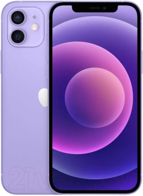 Смартфон восстановленный Apple iPhone 12 64GB Flip Грейд B (фиолетовый) - фото