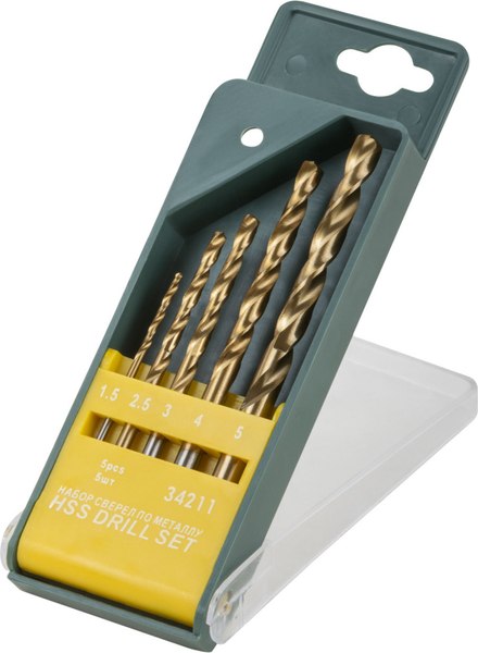 Набор сверл FIT HSS Титановое покрытие / 34211