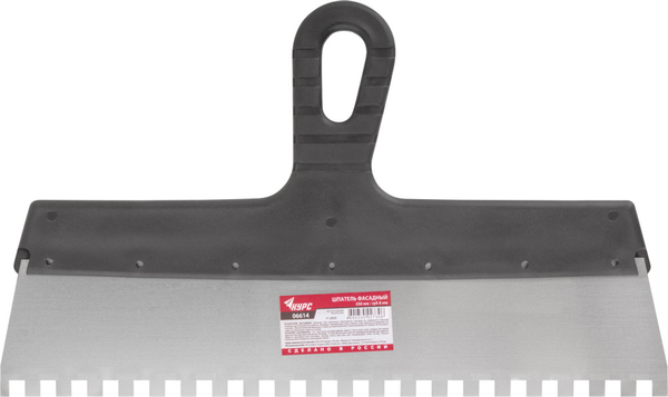 Шпатель Курс Фасадный нержавеющий зубчатый 350мм / 06614