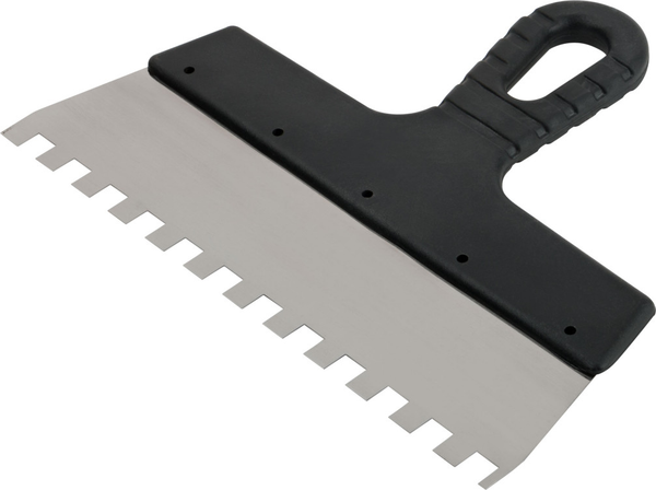 Шпатель Курс Фасадный нержавеющий зубчатый 250мм / 06609