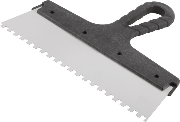 Шпатель Курс Фасадный нержавеющий зубчатый 250мм / 06607