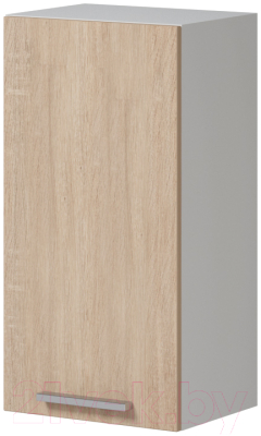 Шкаф навесной для кухни Genesis Мебель Алиса 12 400 (белый/дуб сонома) - фото