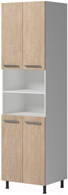 Шкаф-пенал кухонный Genesis Мебель Алиса 12 600 (белый/дуб сонома) - фото