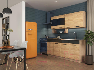 Кухонный гарнитур Genesis Мебель Алиса 13 1.6 (дуб сонома/дуб золотой)