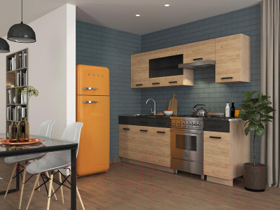 Кухонный гарнитур Genesis Мебель Алиса 15 2.3 (дуб сонома/дуб золотой)