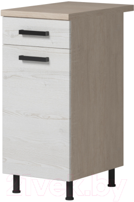 Шкаф-стол кухонный Genesis Мебель Алиса Loft 400 с ящиком (дуб сонома/сосна белый) - фото