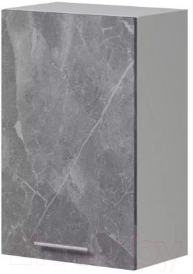 Шкаф навесной для кухни Genesis Мебель Алиса Каспий 500 (белый/каспий темный) - фото