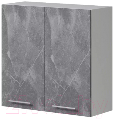 Шкаф навесной для кухни Genesis Мебель Алиса Каспий 800 (белый/каспий темный) - фото