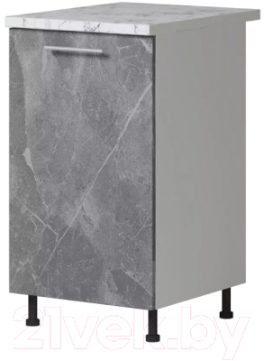 Шкаф-стол кухонный Genesis Мебель Алиса Каспий 500 (белый/каспий темный) - фото