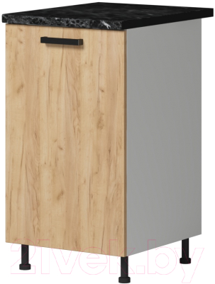 Шкаф-стол кухонный Genesis Мебель Алиса Craft 500 (белый/дуб золотой) - фото