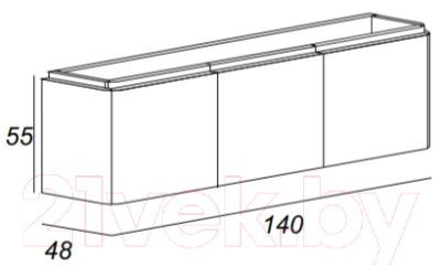 Тумба под умывальник Cezares Stylus 55233
