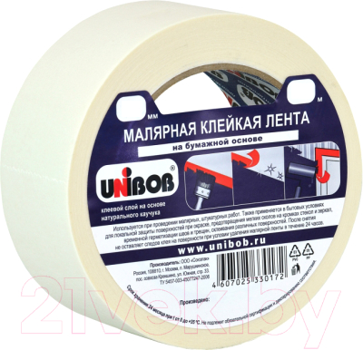 Лента малярная Unibob 25ммx50м / 28135 - фото