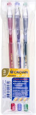 Набор гелевых ручек CrowN Hi-Jell / HJR-500SET/3(EP) - фото