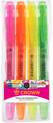 Набор маркеров CrowN Multi Hi-Lighter Aroma / F-500-4 - фото