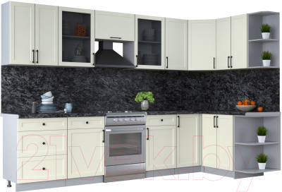 Готовая кухня Интерлиния Тренд 1.5x3.2 правая - фото