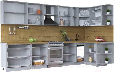 Готовая кухня Интерлиния Тренд 1.5x3.5 правая