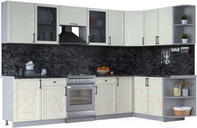 Готовая кухня Интерлиния Тренд 1.7x3.1 правая - фото