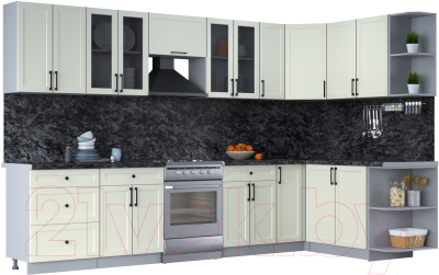 Готовая кухня Интерлиния Тренд 1.7x3.3 правая - фото