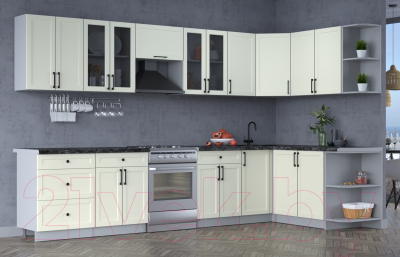Готовая кухня Интерлиния Тренд 1.7x3.4 правая