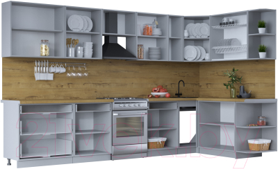 Готовая кухня Интерлиния Тренд 1.7x3.5 правая