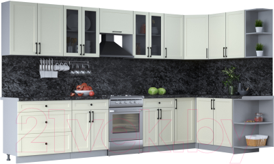 Готовая кухня Интерлиния Тренд 1.7x3.6 правая - фото