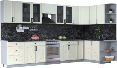 Готовая кухня Интерлиния Тренд 1.7x3.7 правая - фото