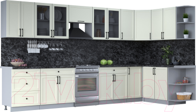 Готовая кухня Интерлиния Тренд 1.7x3.8 правая - фото