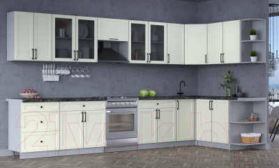 Готовая кухня Интерлиния Тренд 1.7x3.8 правая