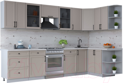 Готовая кухня Интерлиния Тренд 1.5x3.2 правая - фото