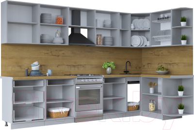 Готовая кухня Интерлиния Тренд 1.5x3.3 правая