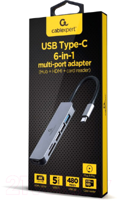 Док-станция для ноутбука Gembird A-CM-COMBO6-02