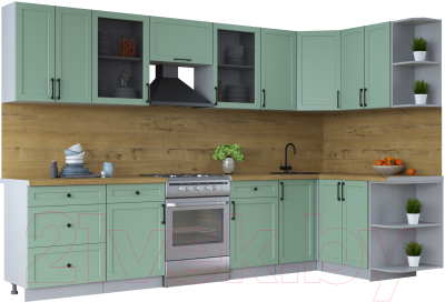 Готовая кухня Интерлиния Тренд 1.5x3.2 правая - фото