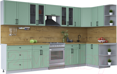 Готовая кухня Интерлиния Тренд 1.5x3.5 правая - фото